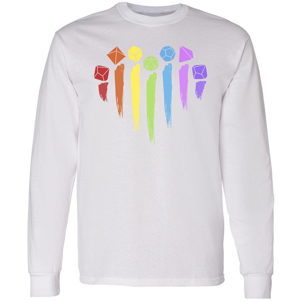 Dice Rainbow Heart Shape - White - 5