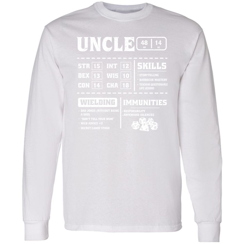 Uncle Stats Long Sleeve T-Shirt - White - 5