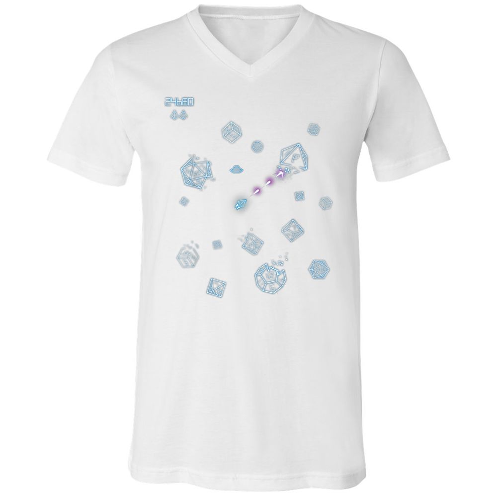 The Dices Game Unisex V-Neck T-Shirt - White - 5
