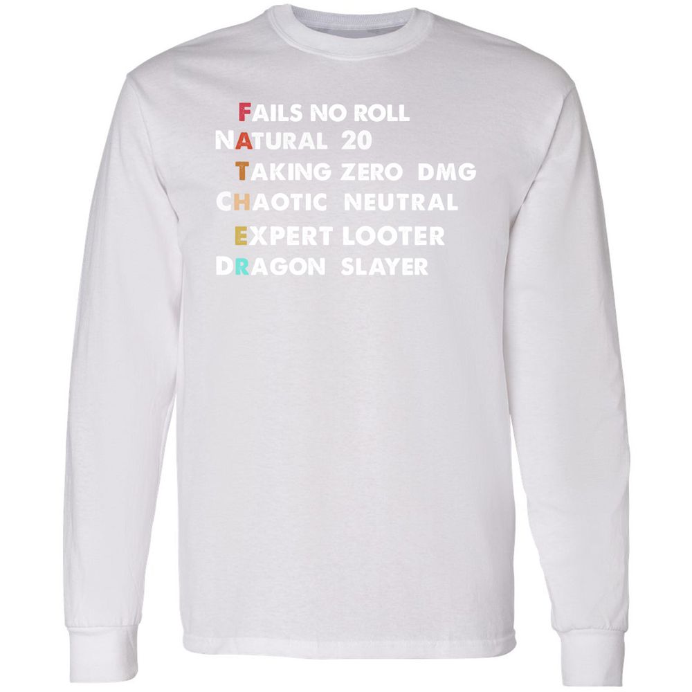 Father D&D Long Sleeve T-Shirt - White - 5