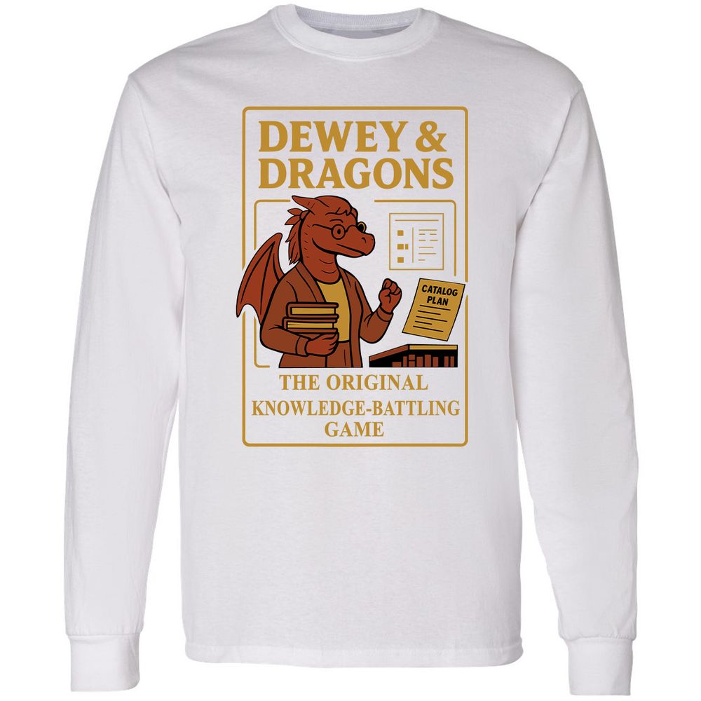 Dewey & Dragons Long Sleeve T-Shirt - White - 5