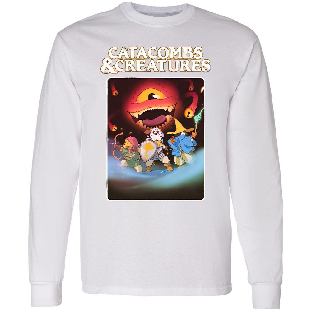 Catacombs & Creatures Long Sleeve T-Shirt - White - 5