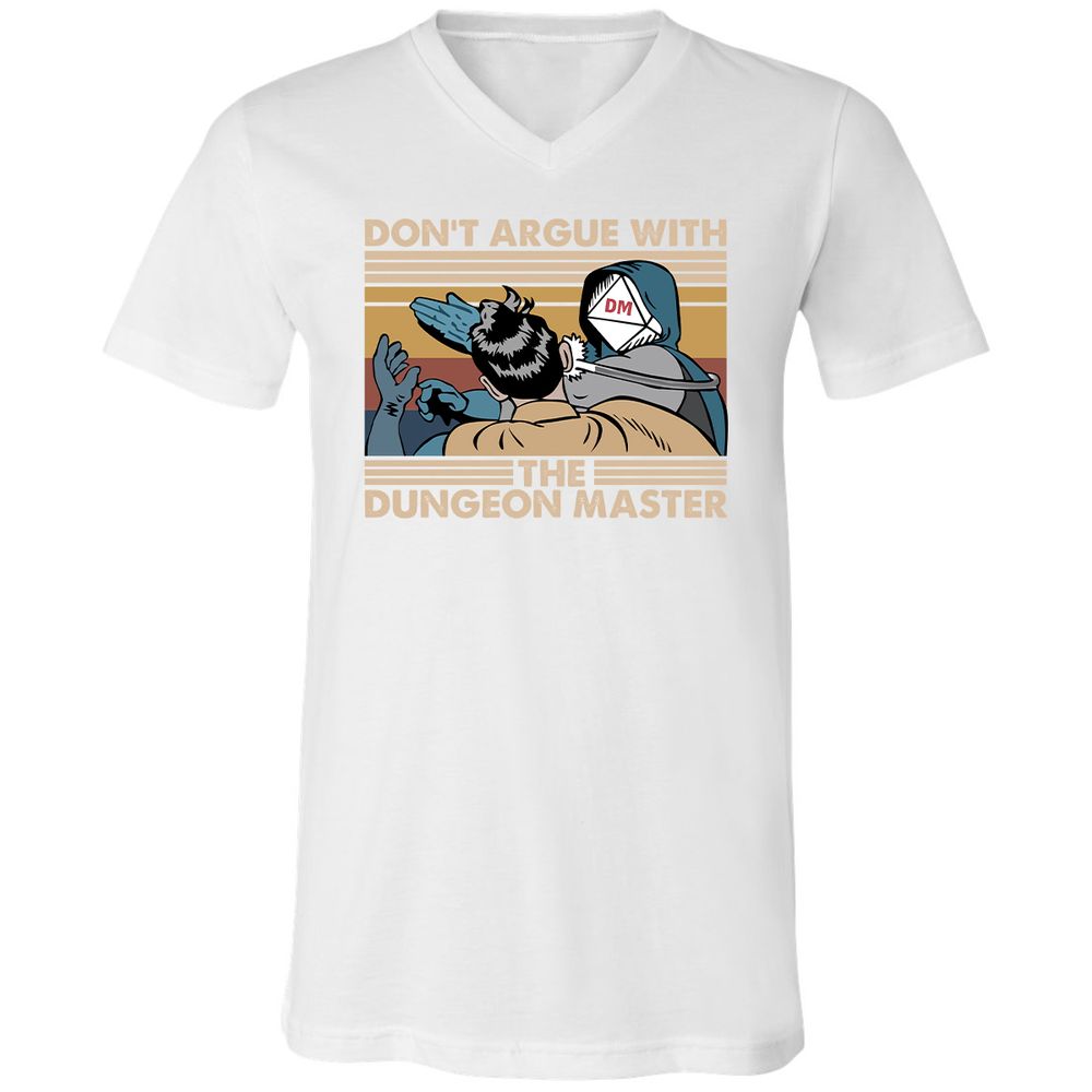 Don't Argue With The DM Unisex V-Neck T-Shirt - White - 5