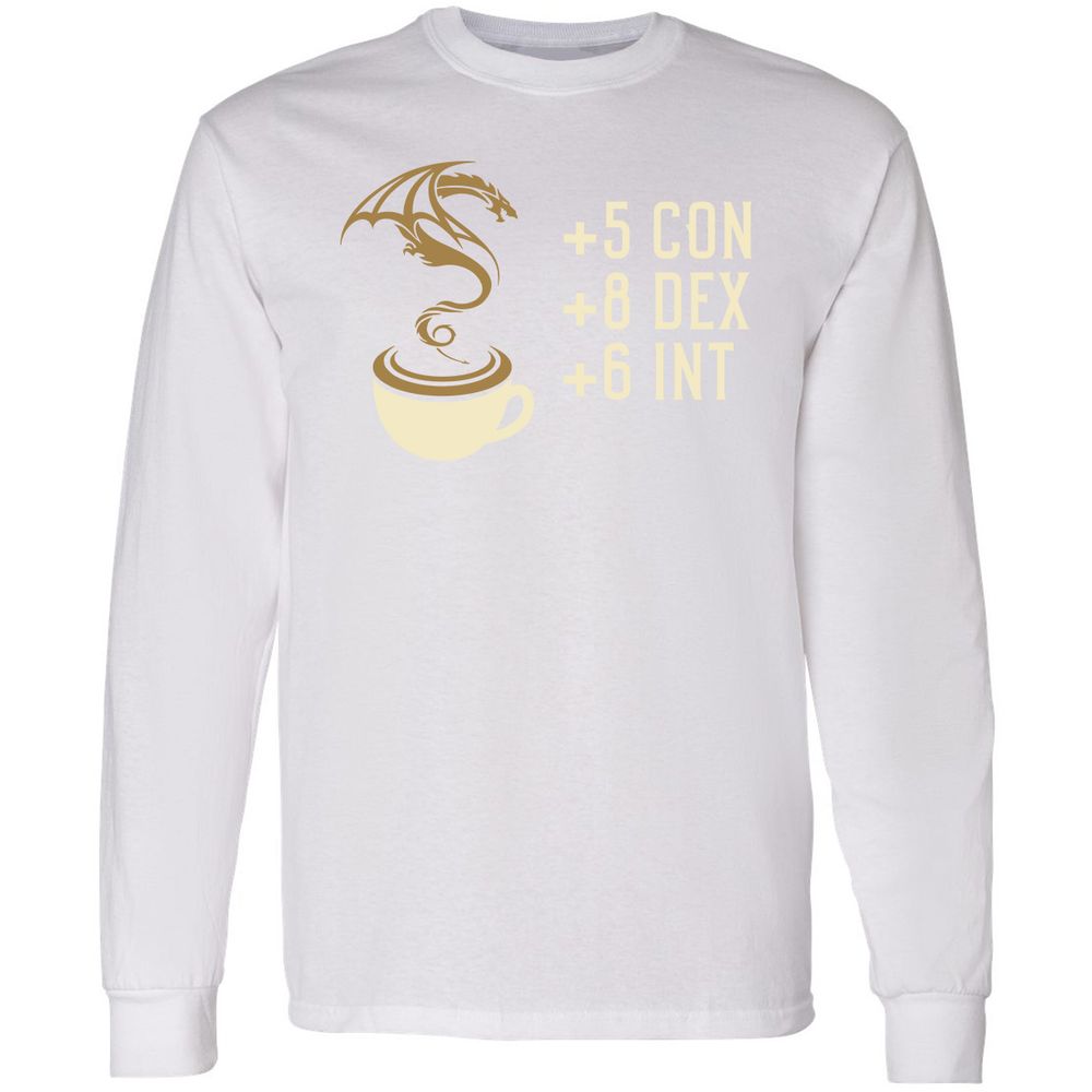 Coffee Dragon Long Sleeve T-Shirt - White - 5