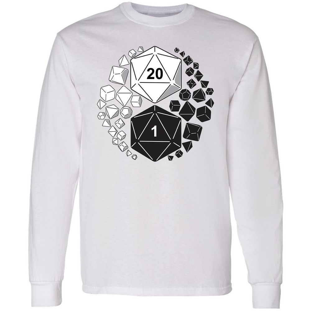 Gaming Yin Yang Long Sleeve T-Shirt - White - 5