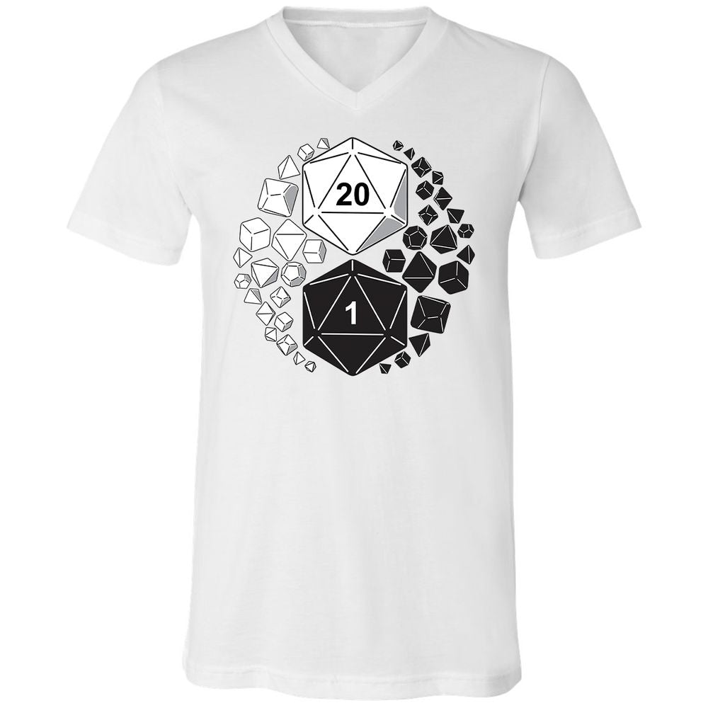 Gaming Yin Yang Unisex V-Neck T-Shirt - White - 5