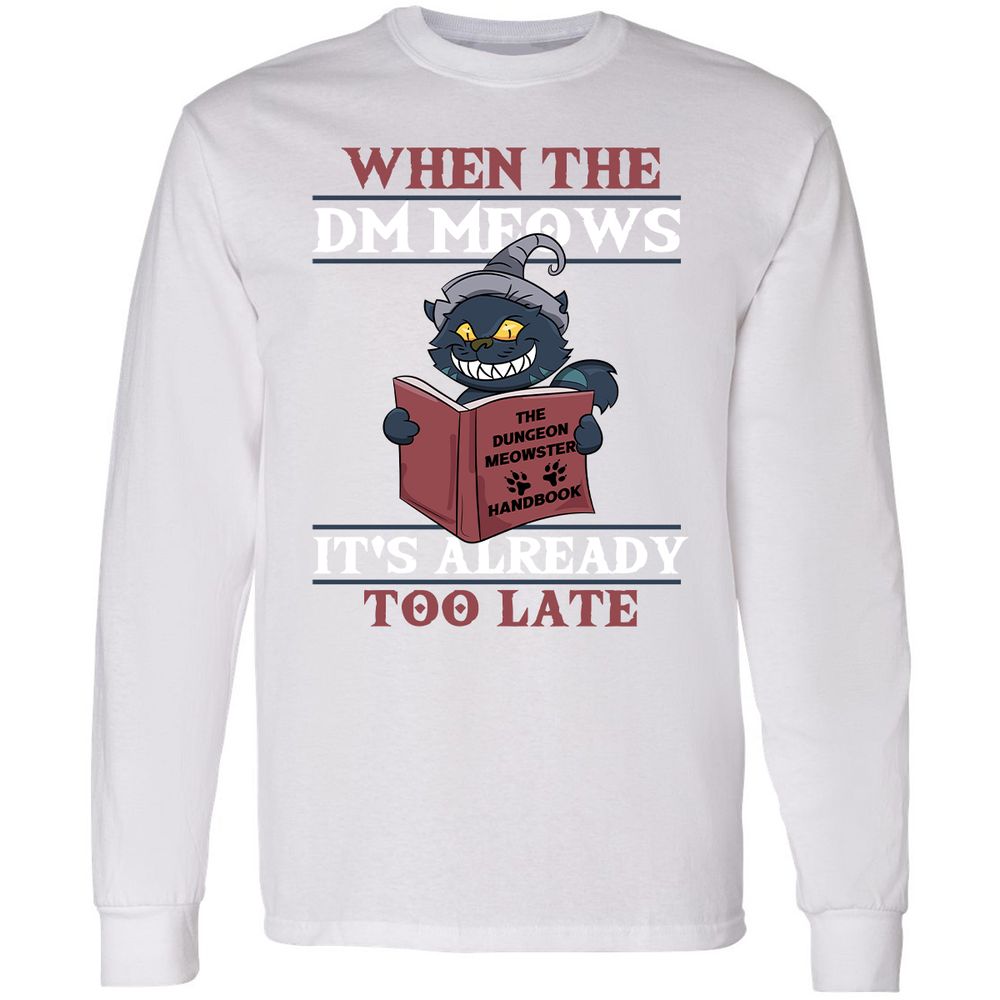 When The DM Meow Long Sleeve T-Shirt - White - 5