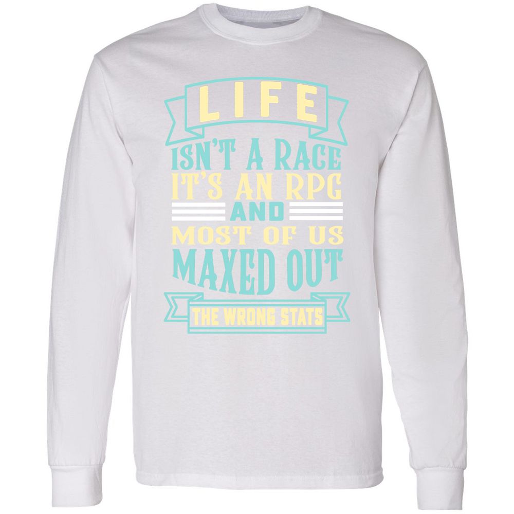 Life Is A RPG Long Sleeve T-Shirt - White - 5
