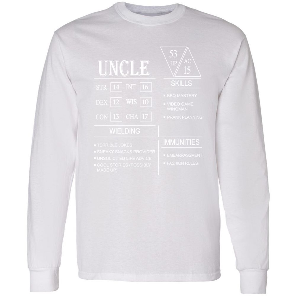Uncle Stats Long Sleeve T-Shirt - White - 5