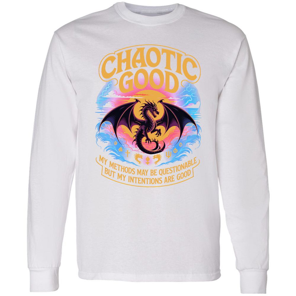 Chaotic Good Long Sleeve T-Shirt - White - 5