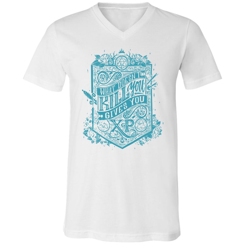 What Doesn't Kill You Gives You XP Unisex V-Neck T-Shirt - White - 5