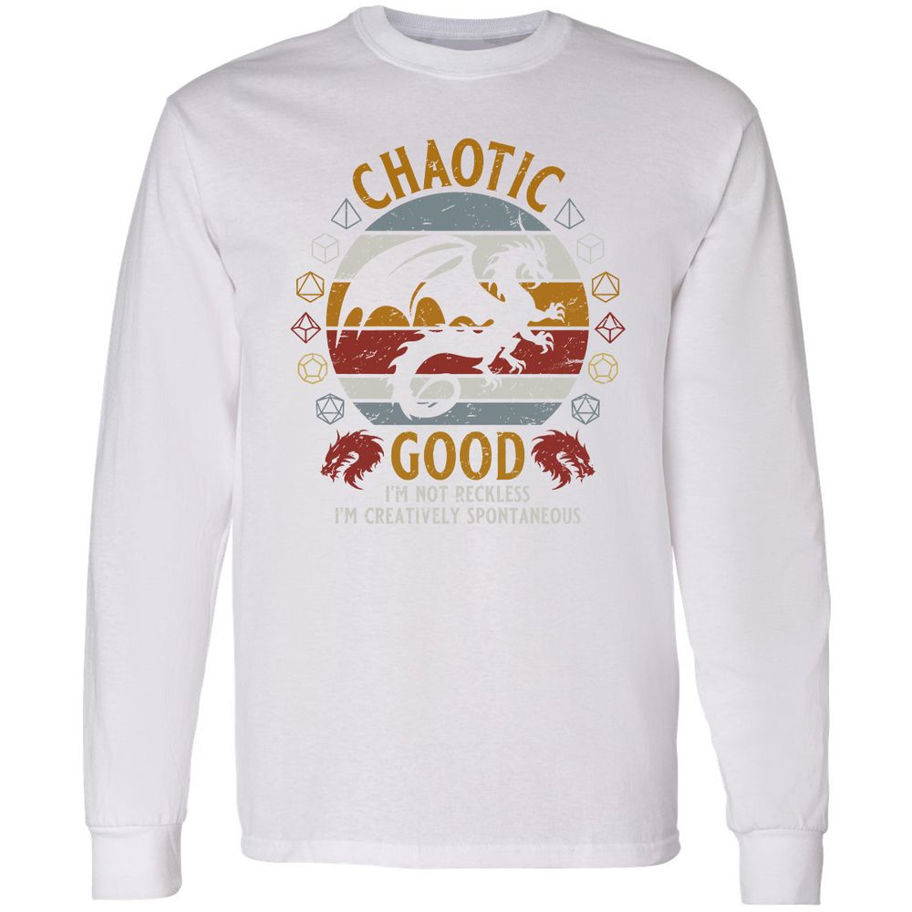 Chaotic Good Long Sleeve T-Shirt - White - 5