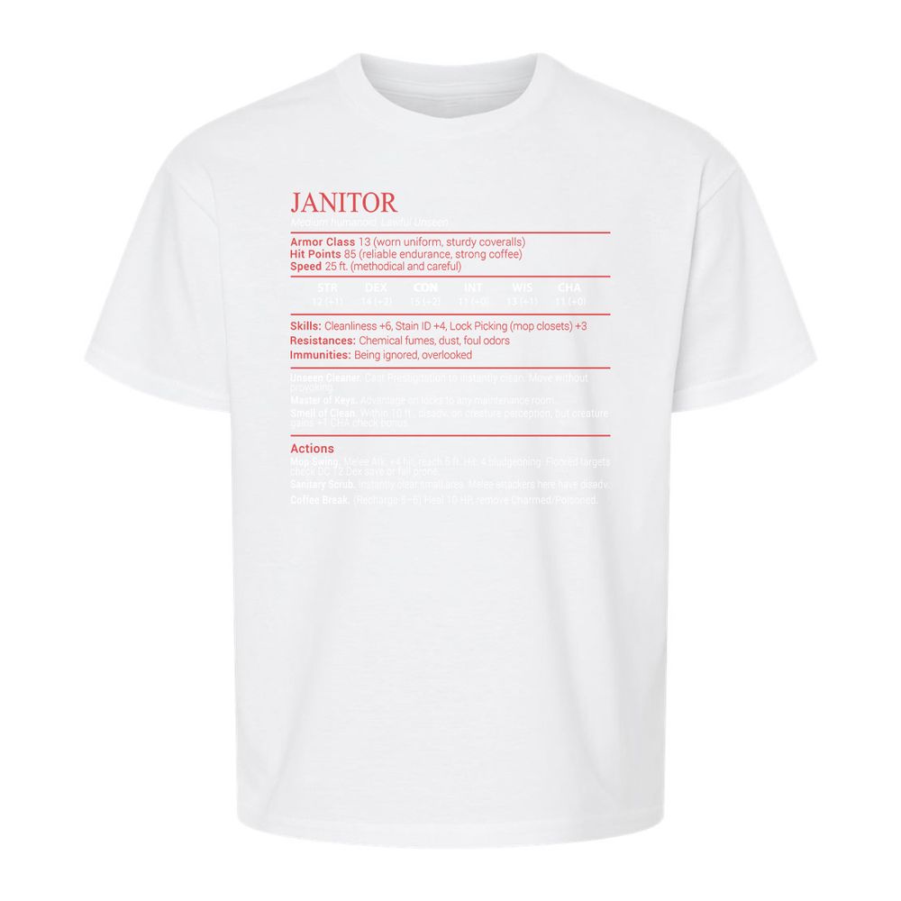 Janitor Stats Block - White - 5