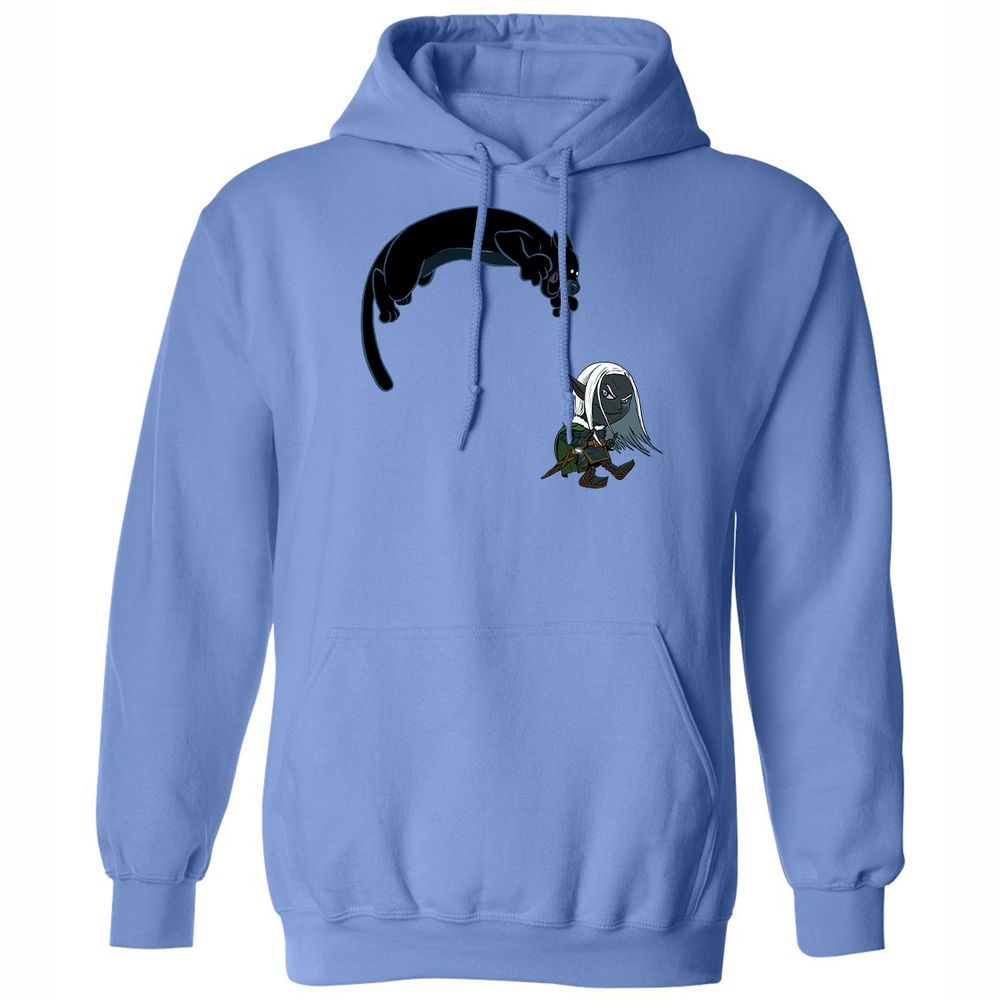 Drizzt and Guenhwyvar Classic Unisex Hoodie - Carolina Blue - 6