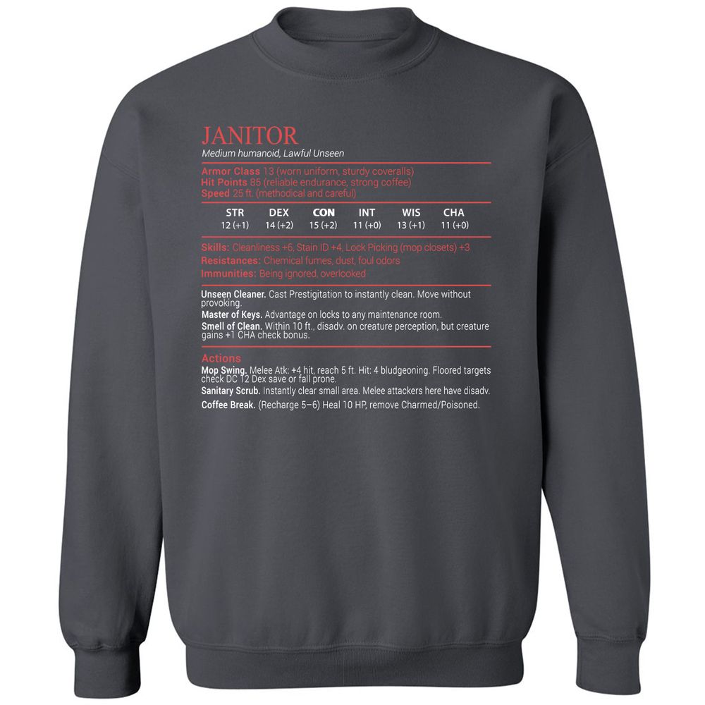 Janitor Stats Block - Charcoal - 6