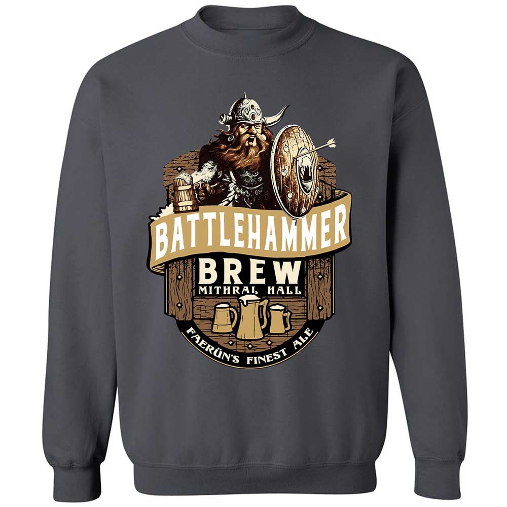 Battlehammer Brew Classic Unisex Sweatshirt - Charcoal - 6
