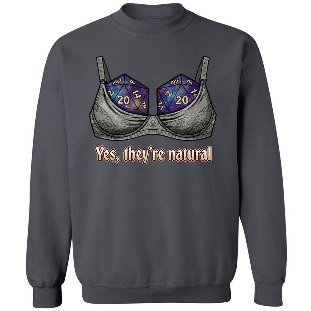 They Are Natural Nat20 Classic Unisex Sweatshirt - Charcoal - 6