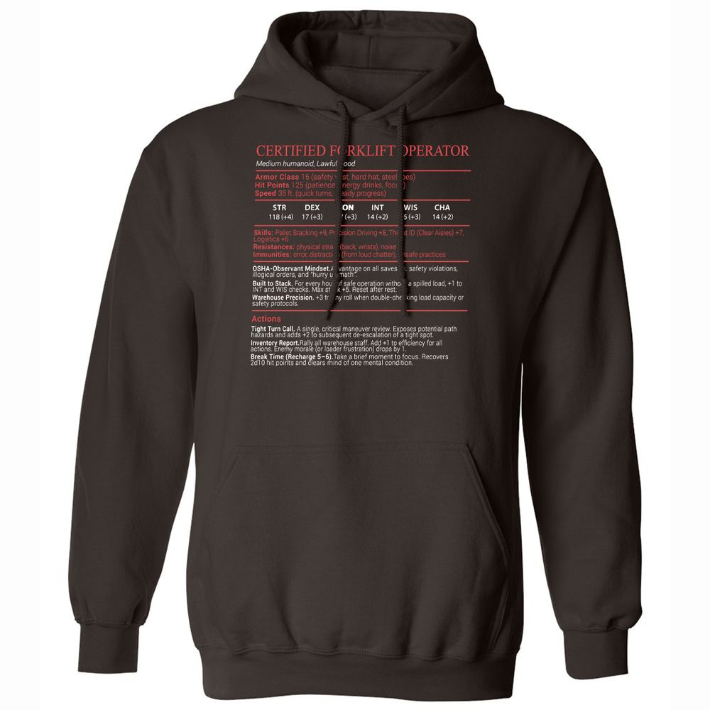 Certified Forklift Operator Stats Block - Dark Chocolate - 6