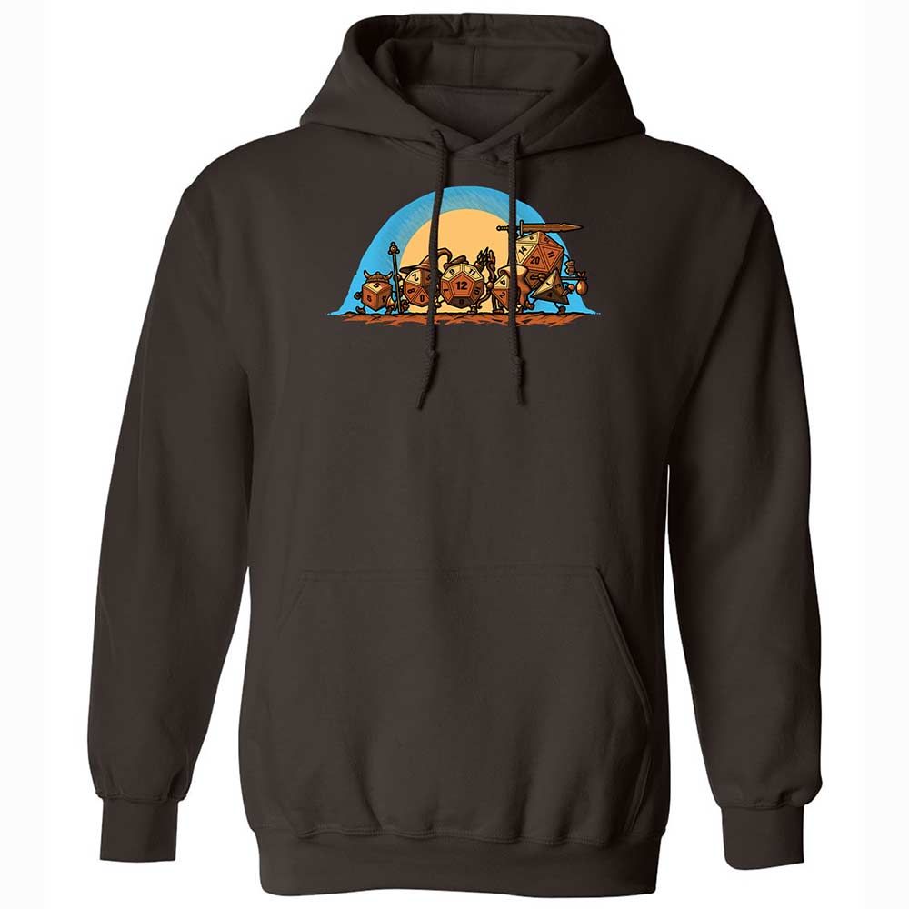 The Fellowship Of The Dice Classic Unisex Hoodie - Dark Chocolate - 6