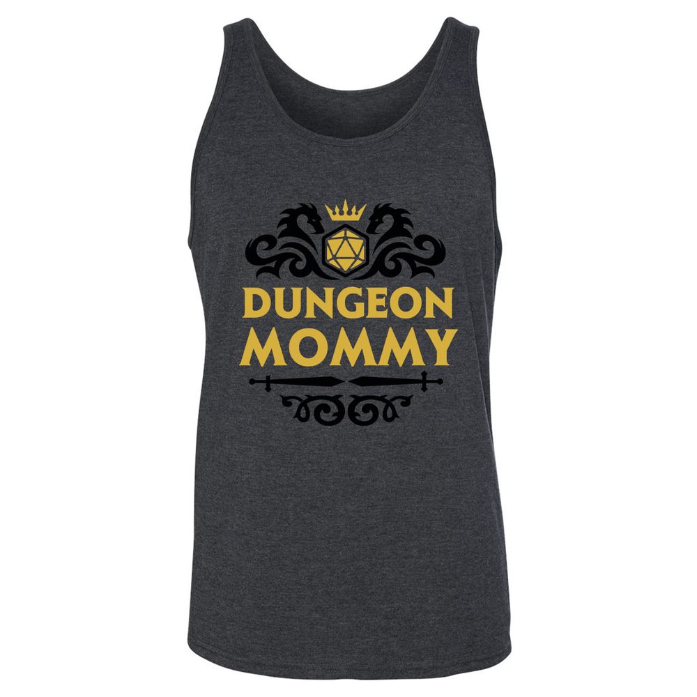 Dungeon Mommy Unisex Jersey Tank - Dark Grey Heather - 6