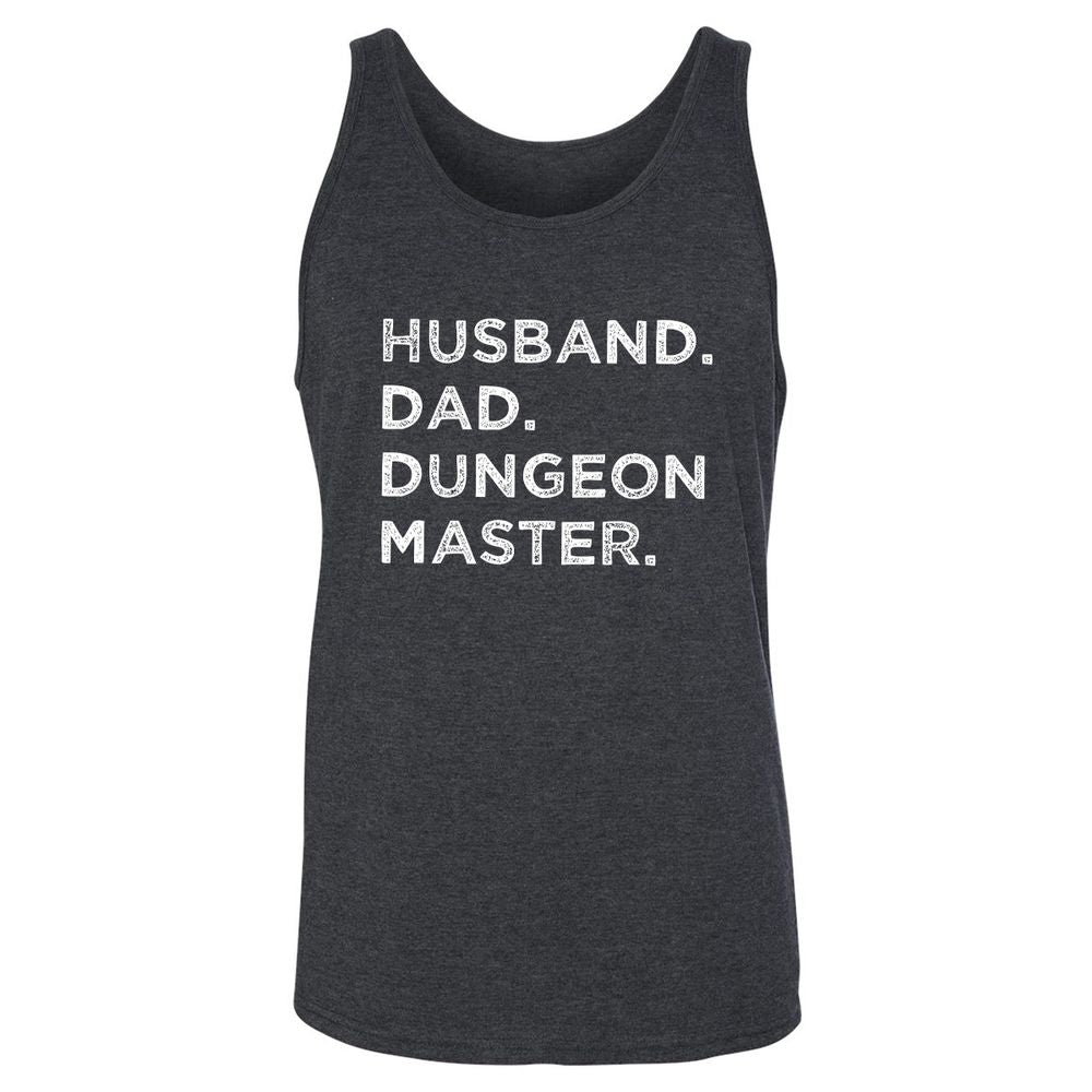 Husband Dad Dungeon Master Unisex Jersey Tank - Dark Grey Heather - 6