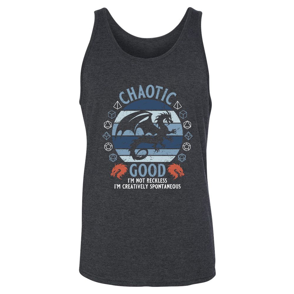 Chaotic Good 2 Unisex Jersey Tank - Dark Grey Heather - 6