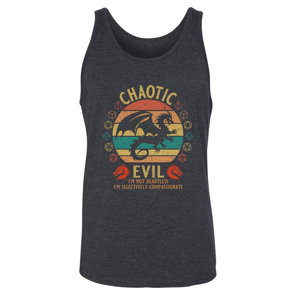Chaotic Evil Unisex Jersey Tank - Dark Grey Heather - 6