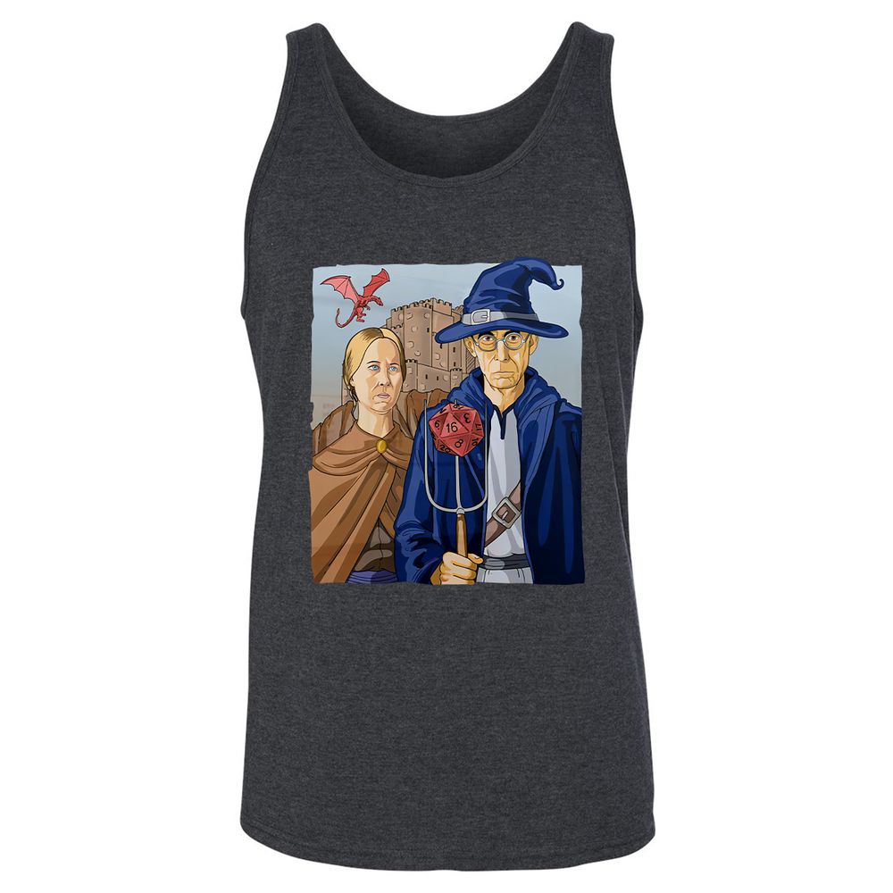 DnD Gothic Unisex Jersey Tank - Dark Grey Heather - 6