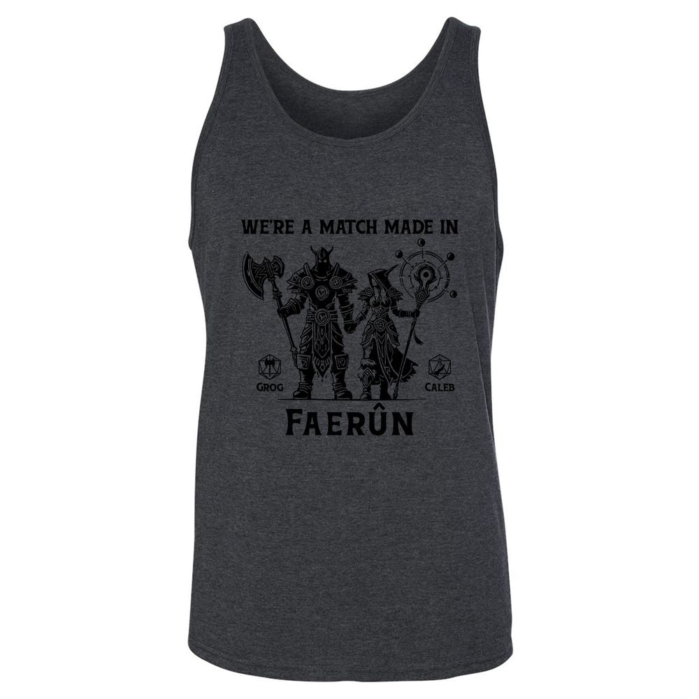 Custom DnD Class Couple Unisex Jersey Tank - Dark Grey Heather - 6