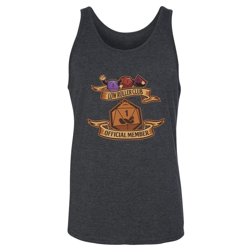 Low Roller Club Unisex Jersey Tank - Dark Grey Heather - 6