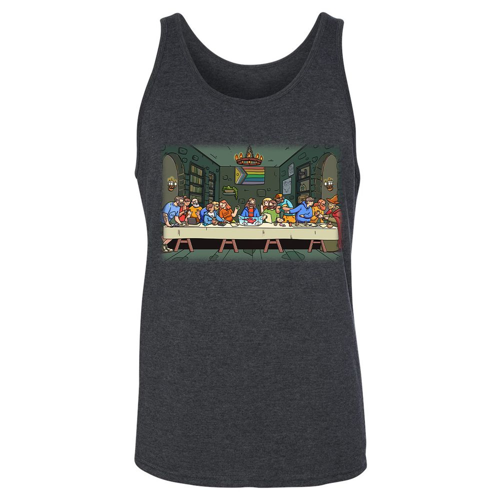 DnD Characters Pride Themed The Last Supper Shirt Unisex Jersey Tank - Dark Grey Heather - 6