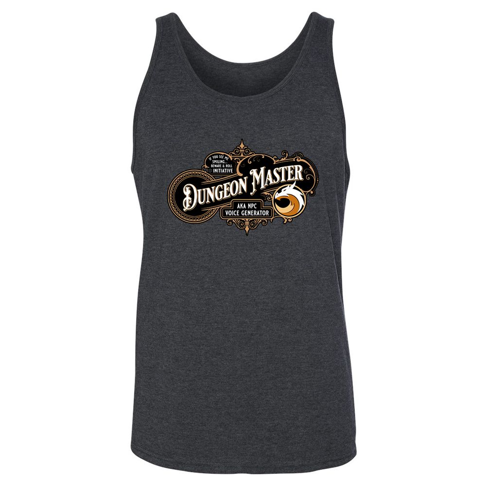 Dungeon Master Unisex Jersey Tank - Dark Grey Heather - 6
