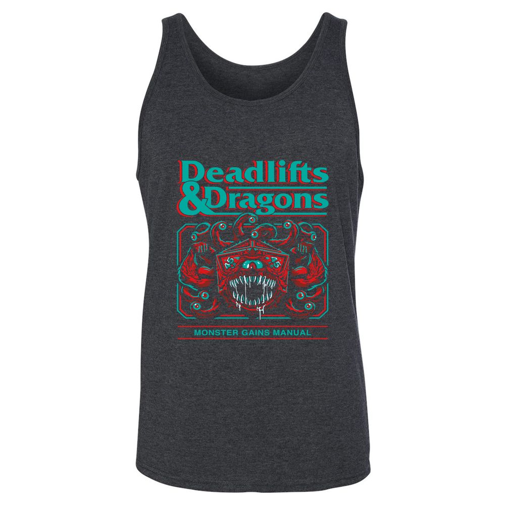 Deadlifts & Dragons Beholder - Dark Grey Heather - 6