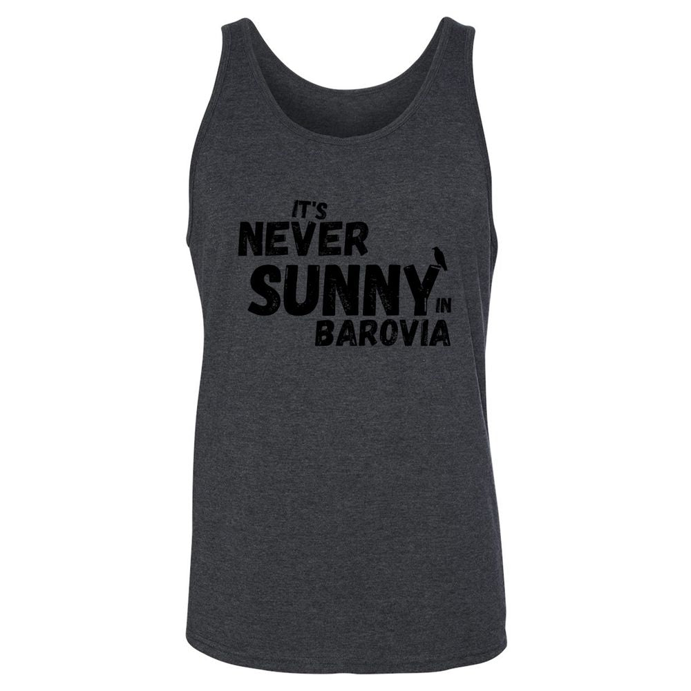It's Never Sunny In Barovia Unisex Jersey Tank - Dark Grey Heather - 6