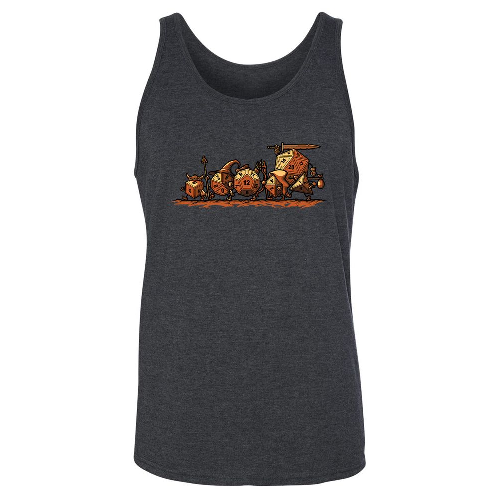 Fellowship Of The Dices Unisex Jersey Tank - Dark Grey Heather - 6