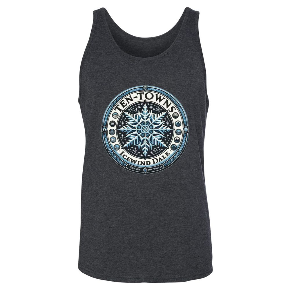 Ten-Towns Icewind Dale Unisex Jersey Tank - Dark Grey Heather - 6
