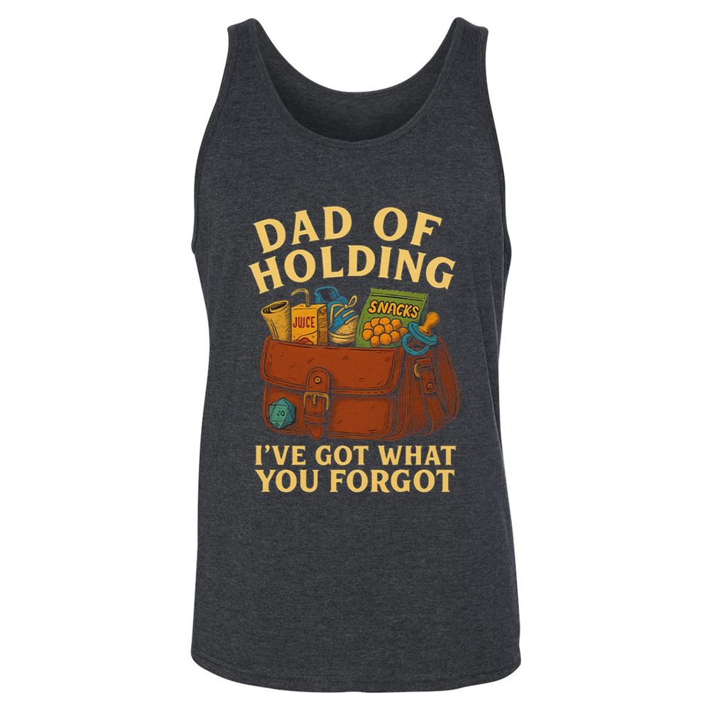 Dad Of Holding Unisex Jersey Tank - Dark Grey Heather - 6