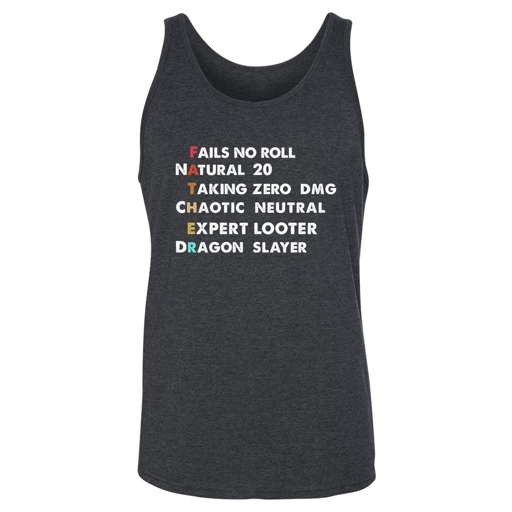 Father D&D Unisex Jersey Tank - Dark Grey Heather - 6