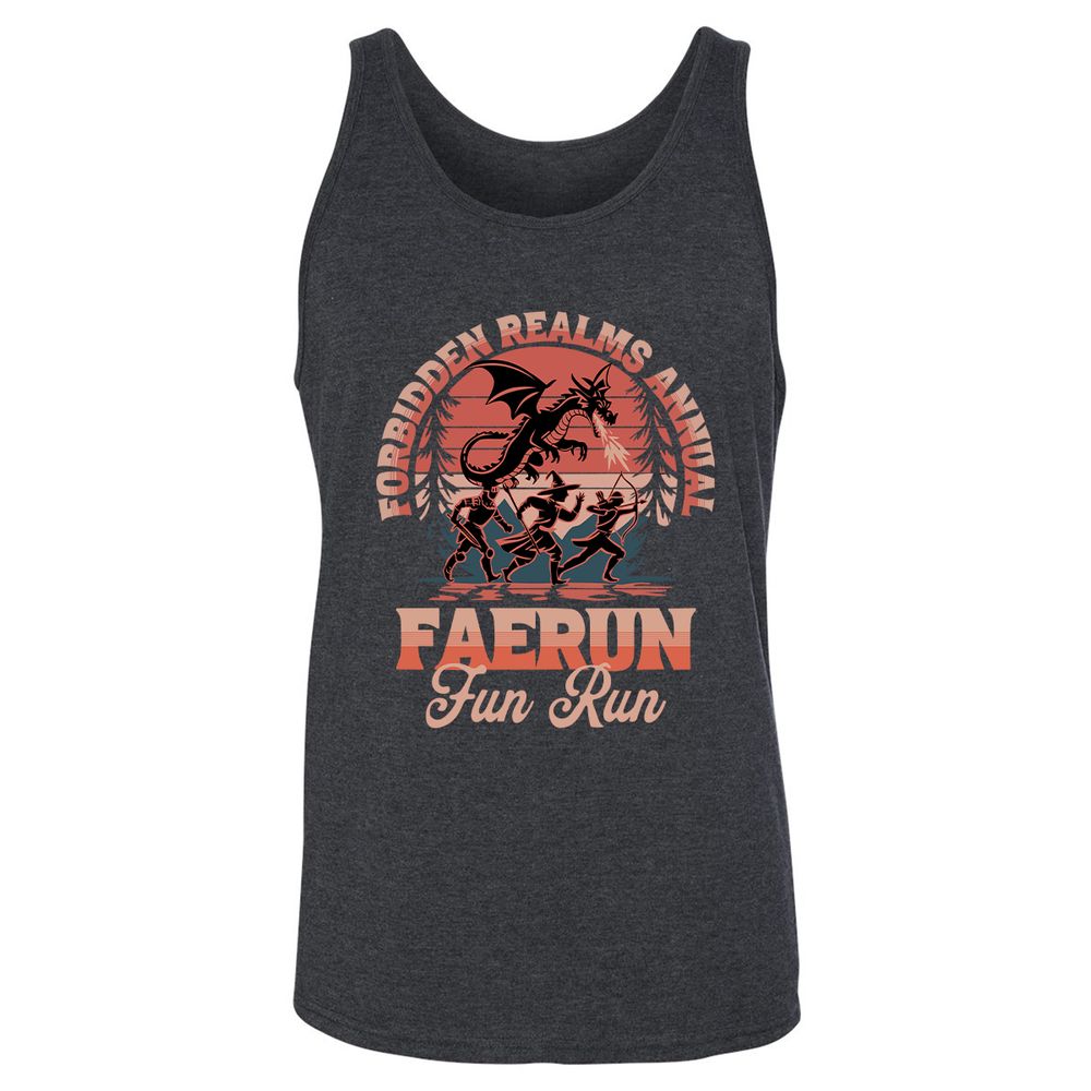 Faerun Fun Run Unisex Jersey Tank - Dark Grey Heather - 6