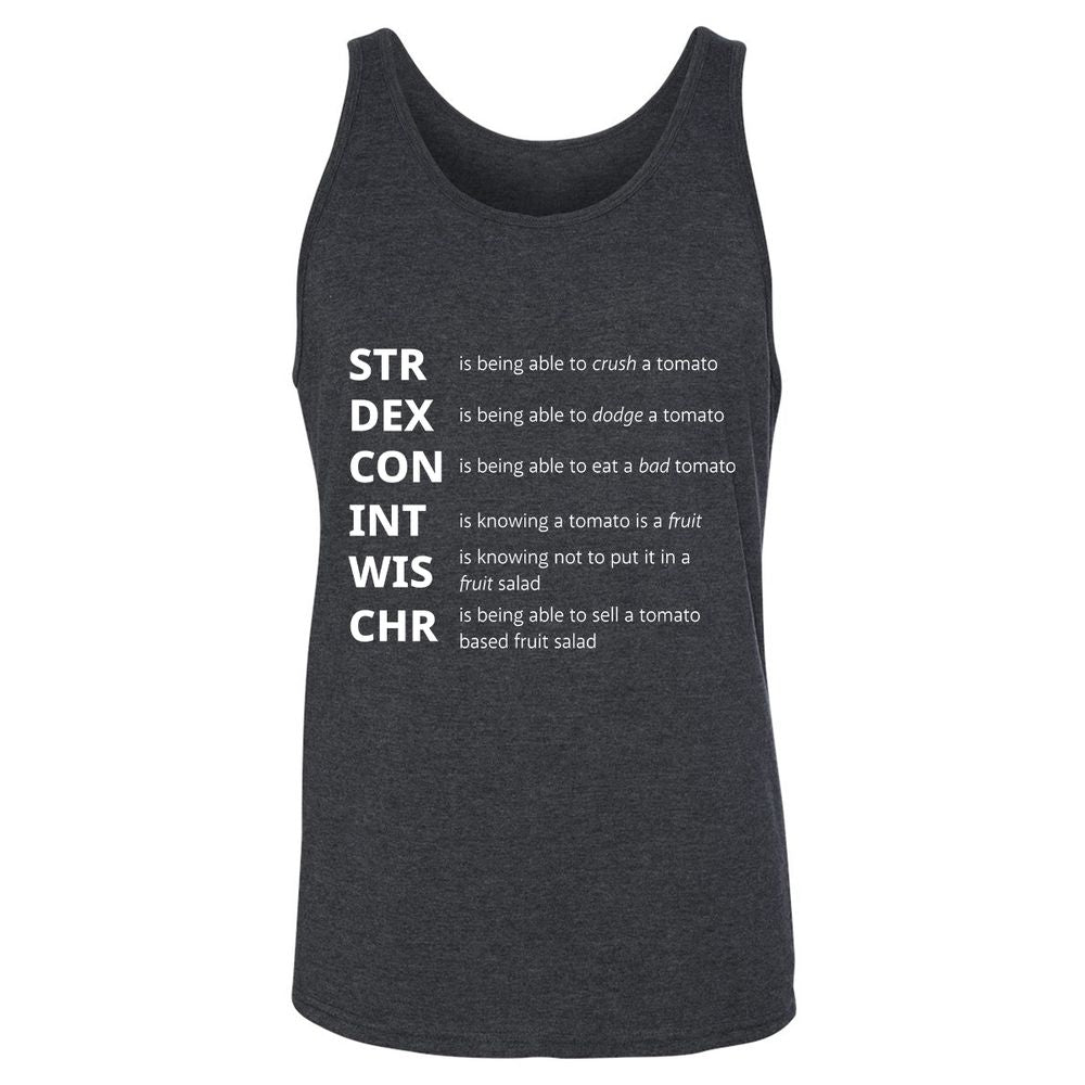 Tomato Stats – RPG Meme Edition - Dark Grey Heather - 6