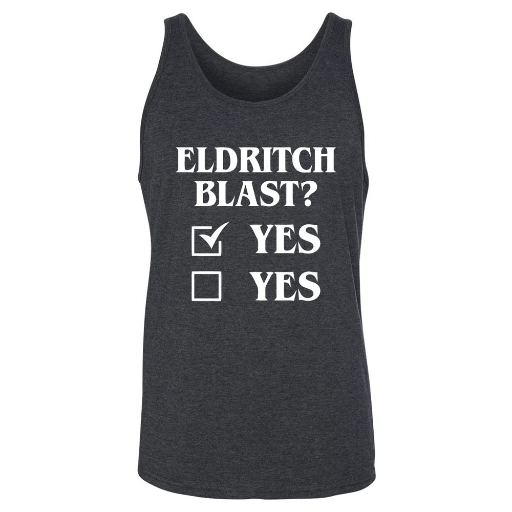 Eldritch Blast Yes Unisex Jersey Tank - Dark Grey Heather - 6