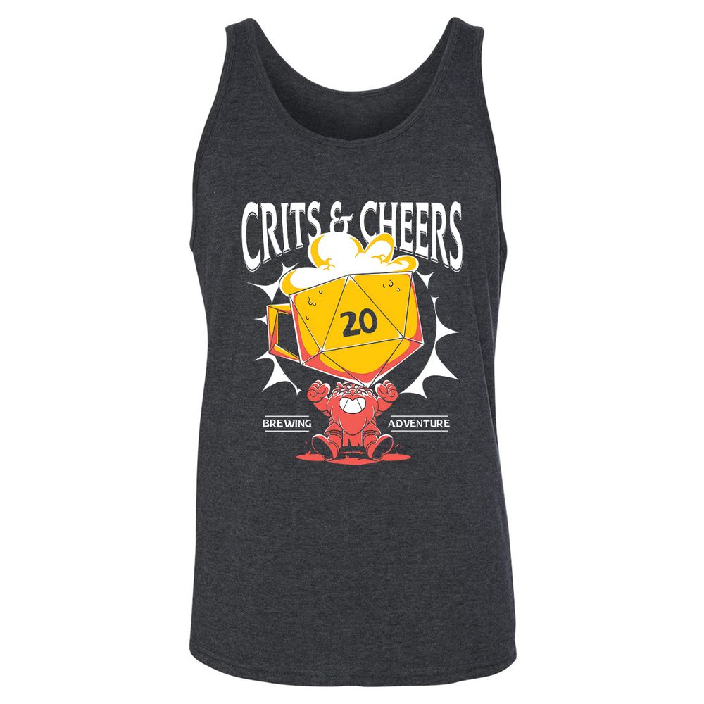 Crits & Cheers Unisex Jersey Tank - Dark Grey Heather - 6