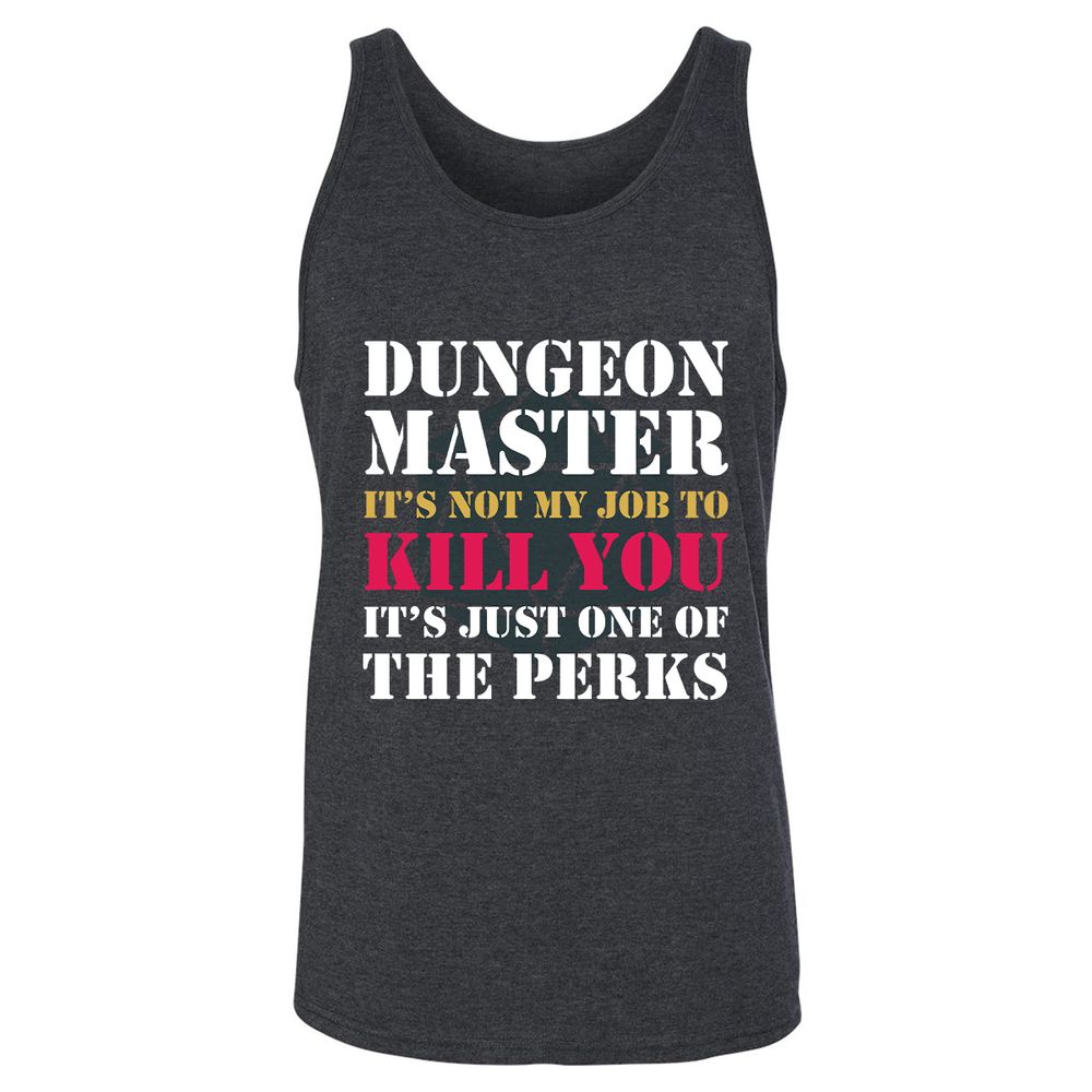 DUNGEON MASTER NOT MY JOB Unisex Jersey Tank - Dark Grey Heather - 6