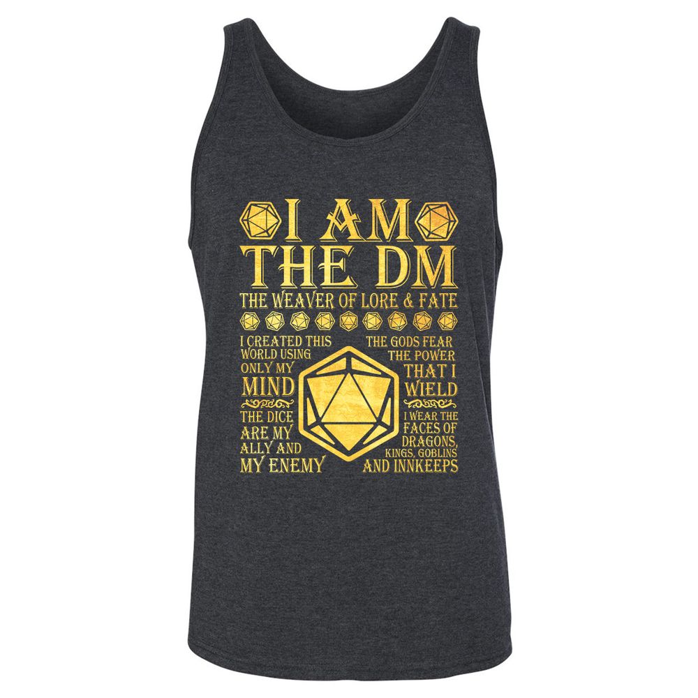 I Am The DM Unisex Jersey Tank - Dark Grey Heather - 6