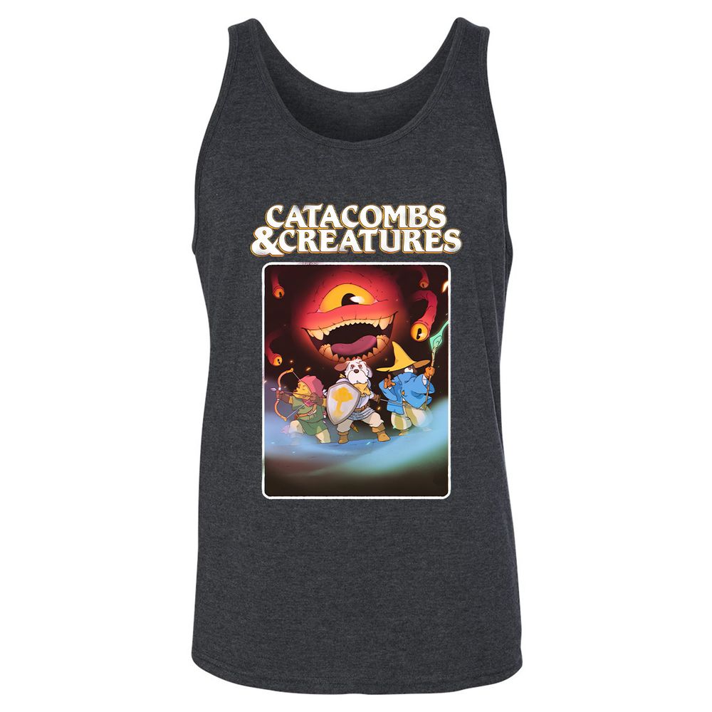 Catacombs & Creatures Unisex Jersey Tank - Dark Grey Heather - 6