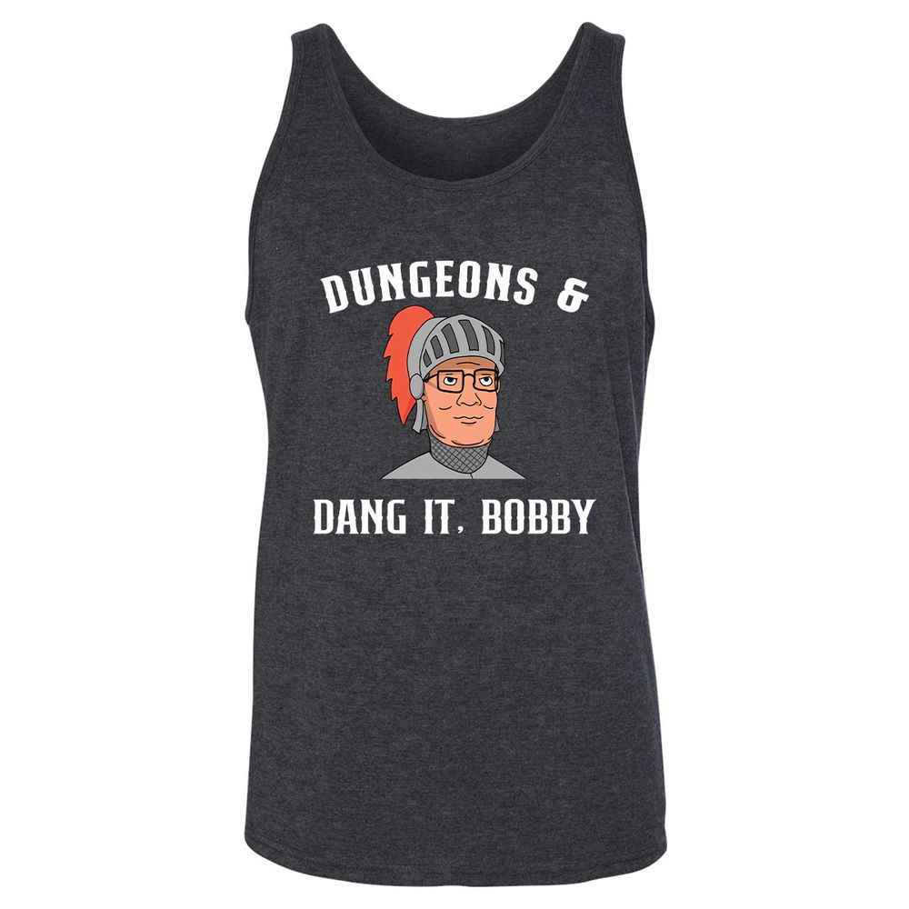 Dang It Bobby Unisex Jersey Tank - Dark Grey Heather - 6