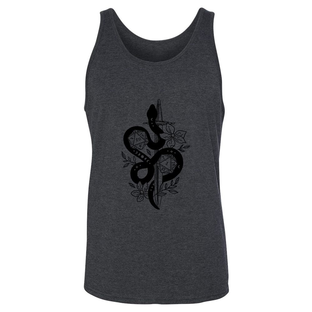 D20 Snake and Sword - Dark Grey Heather - 6