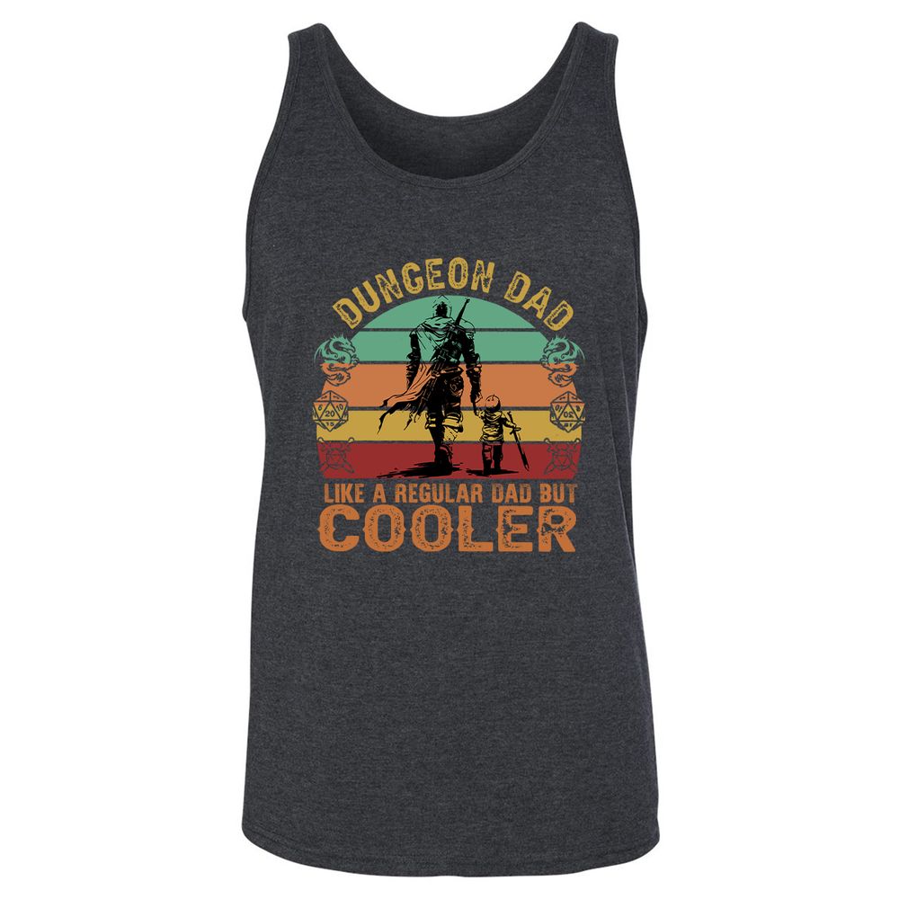 Dungeon Dad Like A Regular Dad Unisex Jersey Tank - Dark Grey Heather - 6