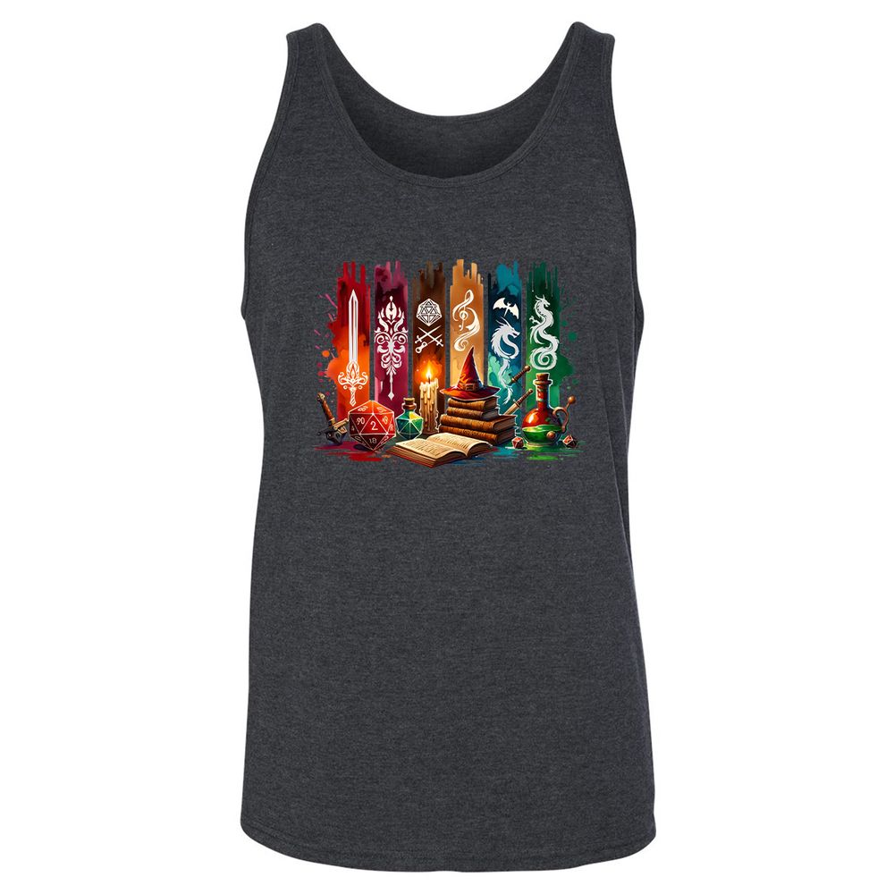 DnD Classes Unisex Jersey Tank - Dark Grey Heather - 6