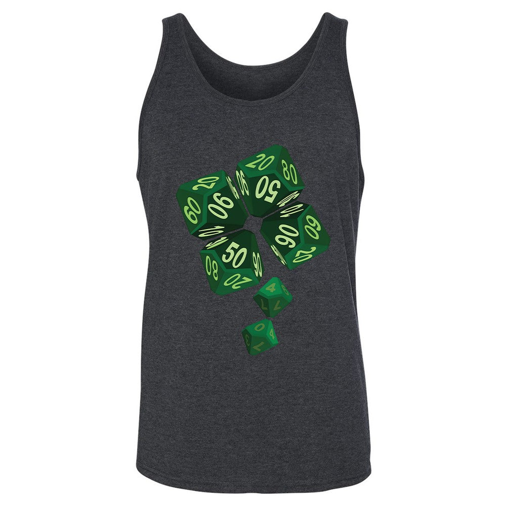 Dice Clover Unisex Jersey Tank - Dark Grey Heather - 6